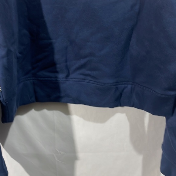 Vans woman’s long sleeves crew cropped sweatshirt blue off white spelled outlogo - Picture 5 of 7